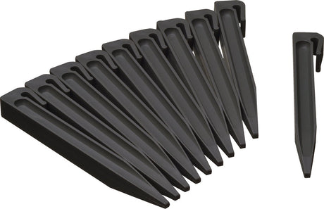 Natur - Erdspieße (10 Stk.) - H19,5cm - Schwarz - für Randkanten