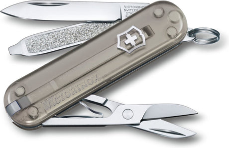 Victorinox klassisches SD transparentes Taschenmesser – mystischer Morgen – 7 Werkzeuge
