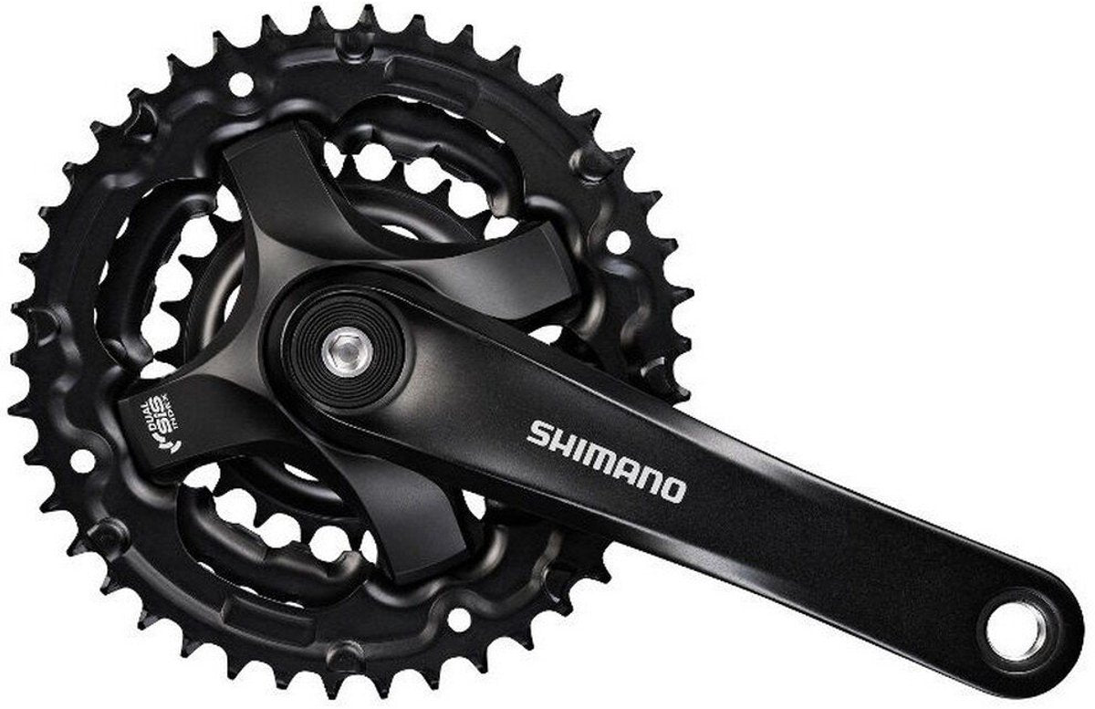 Shimano Kurbel 6 7 8 Speed-Turnier FC-Ty501 mit 170 mm Kurbelarm 48 x 38 x 28T Schwarz