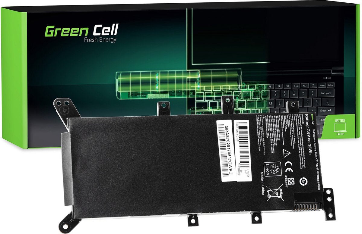 Grüne Zellenbatterie für Asus R556 R556L A555L F555L K555L X555L X555 7,6 V 4000 mAh