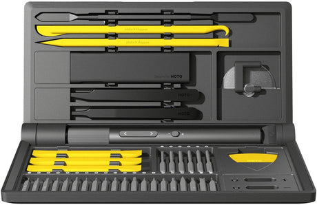 Hoto Pro – Präzisions-Elektroschraubendreher-Set – magnetisch – Bit-Set – wiederaufladbar – dunkelgrau
