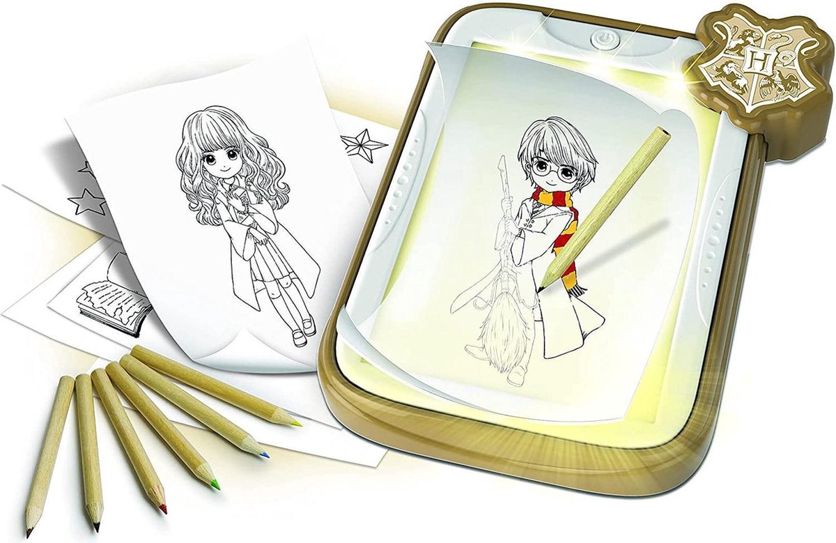 Clementoni Colour Crafting – Harry Potter leuchtendes Zeichenbrett, 6–8 Jahre – 18670