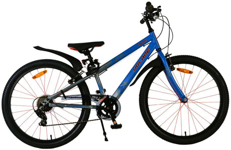 Volare Rocky Kinderfahrrad – 24 Zoll – Blau – 7 Gänge