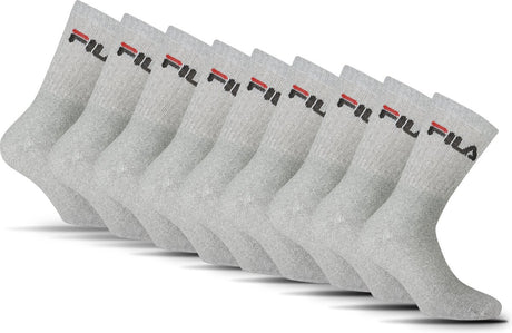 Fila Crew Sportsocken – Größe 39 42 – 9er-Pack – Grau