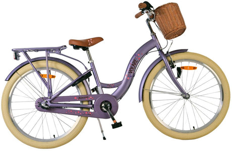 Volare Blossom Kinderfahrrad – Mädchen – 24 Zoll – Lila – 3 Gänge