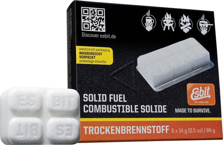 Esbit Festbrennstoffwürfel – 6 Stück – je 14 g – 12 Minuten Brenndauer