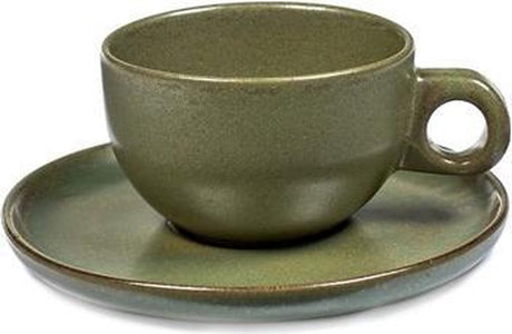 Surface von Sergio Herman Serax Sergio Herman Surface Camogreen Tasse + Untertasse Cappuccino (4er-Set)