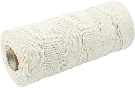 Creativ Company Baumwollgarn, L: 700 m, extra dünne Qualität 12 6, ca. 1 mm, hell natur, 250 gr 1 Knäuel