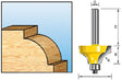 Makita D-11324 Fräser, Viertelrundfräser + Lager, 8 mm, 22,23 x 9,53 mm, R4,76