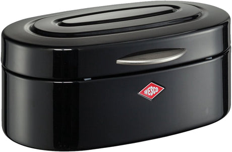 Wesco einzelner Elly-Brotkasten | 8,5 Liter | Metall - schwarz | Brotaufbewahrungsbox
