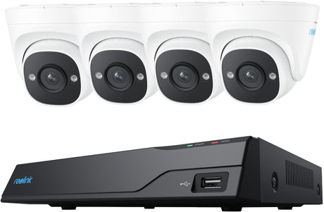 Reolink NVS8-5MD4 – 5-MP-Sicherheitskamerasystem, 8-Kanal-NVR mit integrierter 2-TB-Festplatte, Erkennung von Personen, Fahrzeugen und Tieren