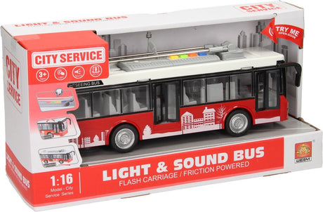 Lobbes Spielzeug zum Beispiel Stadtbus mit Licht und Sound 1:16