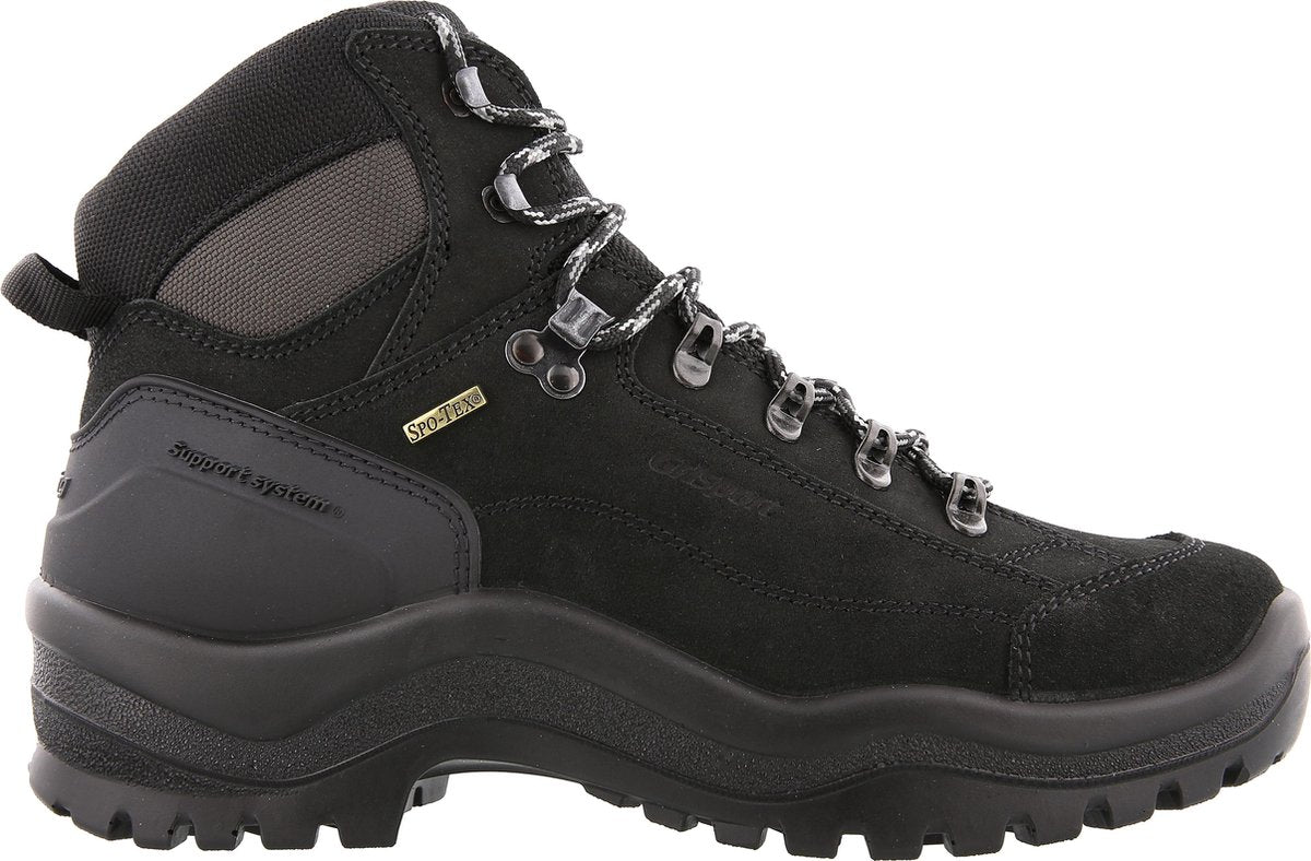 Grisport bergen mid unisex wandelschoenen - black