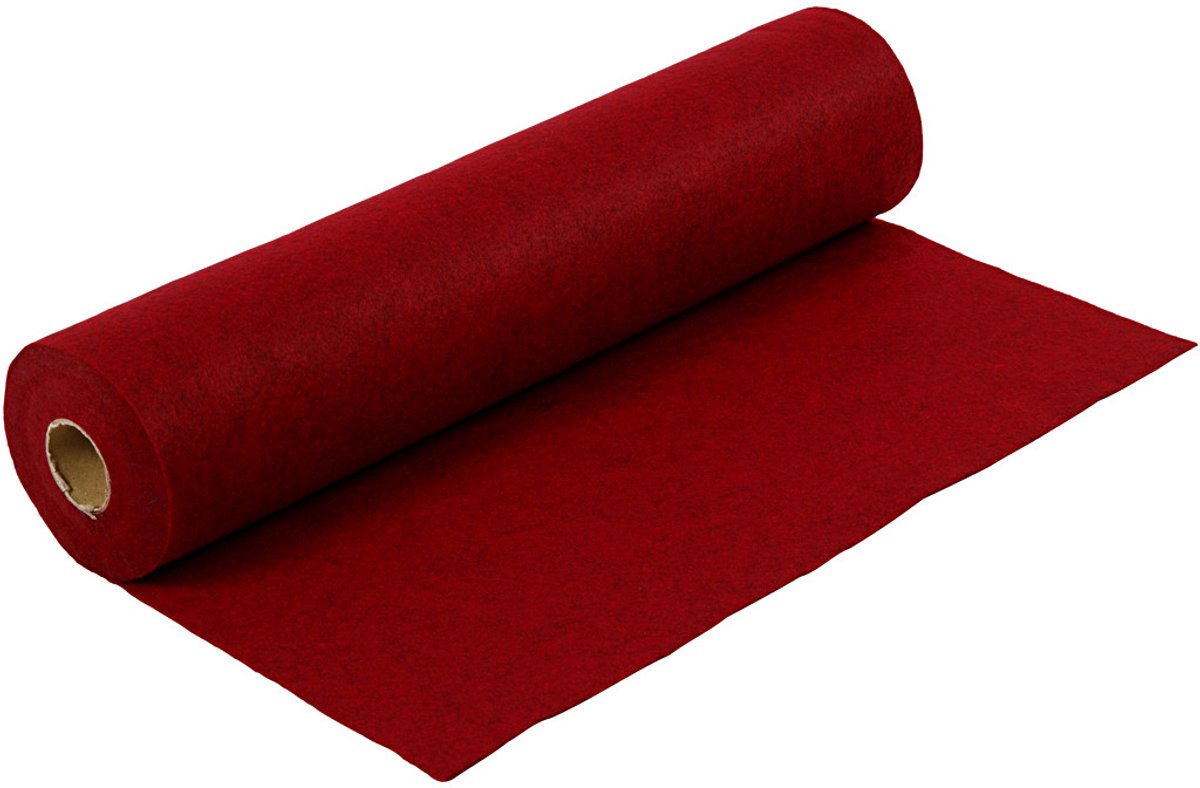 Creativ Company Hobbyfilz, B: 45 cm, Stärke 1,5-2 mm, meliert, 180-200 gr, rot, 5 m 1 Rolle