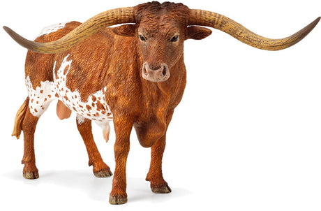 Collecta-Figur – Texas-Longhorn-Stier – (XL) – Nutztiere – handbemalt – Miniatur