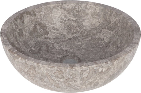 Differnz boomer waskom - 21x12cm - rond - marmer - grijs