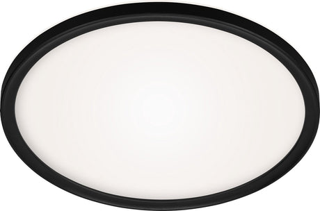Briloner slim - led plafonniére - plafondlamp - 18w - wit-zwart - ø29.3cm