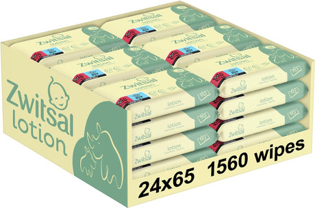 Zwitsal Babyfeuchttücher – Lotion – 1560 Tücher (24 x 65) – Vorteilspackung