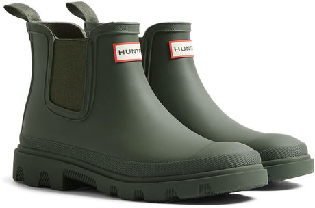 Hunter unisex downpour chelsea dark olive - maat 36