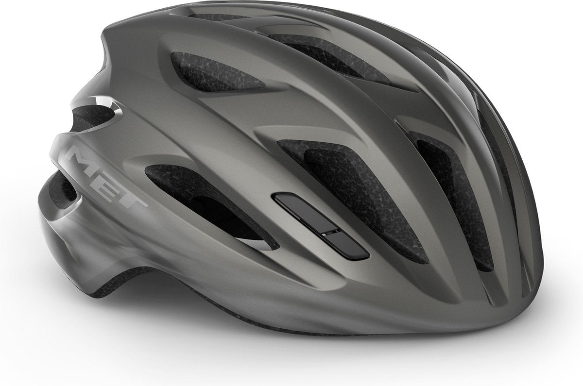 Mit idolo Fahrradhelm Herren Damen – Rennradhelm Erwachsene – Größe XL (60-64cm) – Titan glänzend
