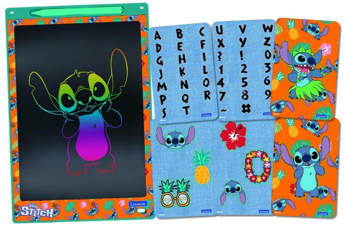 Lexibook Stitch 11'' mehrfarbiges E-Ink-Lern- und Zeichentablett mit Vorlagen