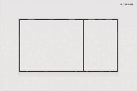 Geberit Bedienplatte Sigma30, 2-Taster: weiß, Glas weiß