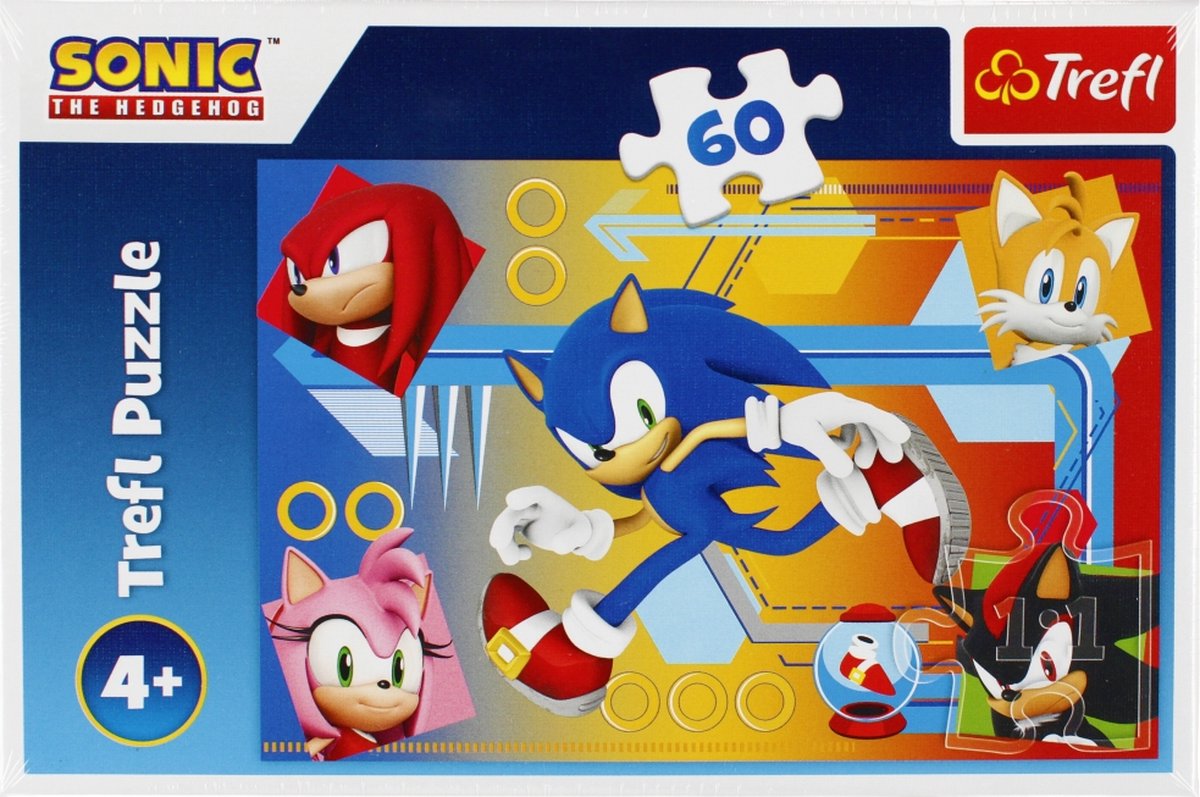 Trefl-Puzzle – Sonic the Hedgehog – 60 Teile – buntes Puzzle.