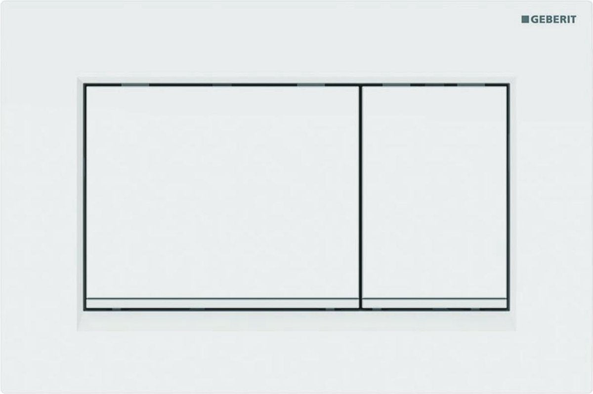 Geberit Bedienplatte Sigma30, 2-Taster: weiß, Glas weiß