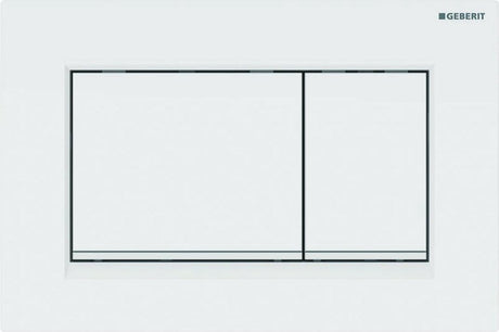 Geberit Bedienplatte Sigma30, 2-Taster: weiß, Glas weiß