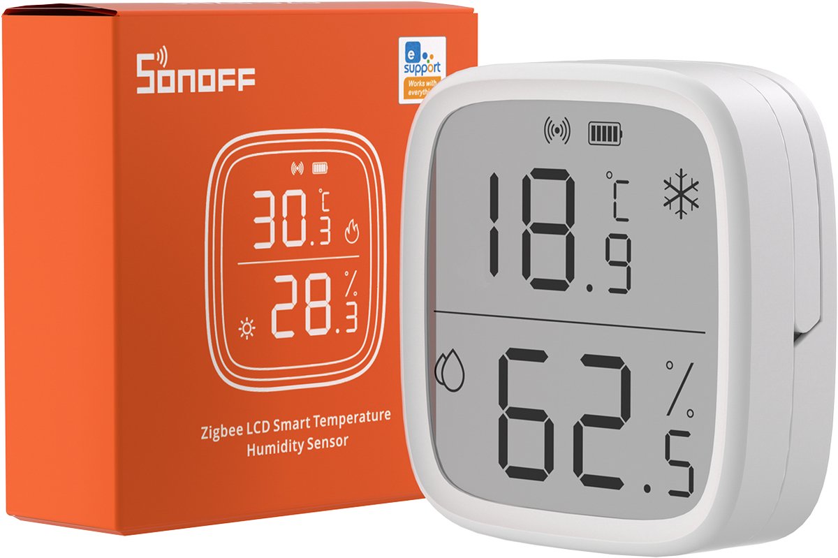 Sonoff SNZB-02D ZigBee LCD Smart Temperatur-Feuchtigkeitssensor