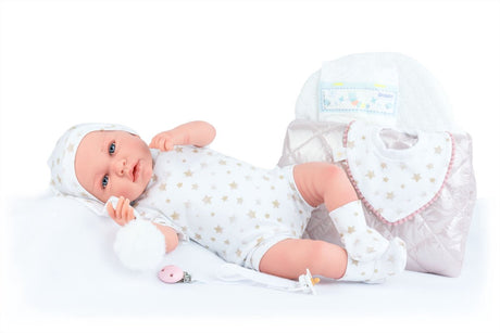 Marina Pau Marina – Pau-Puppe Neugeborenes Ane Trousseau 45 cm – Spielzeugpuppe mehrfarbig.