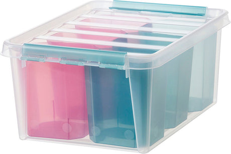 Smartstore - Farbe 14 Aufbewahrungsbox 14 Liter mit 6 Trennwänden - Polypropylen - transparent