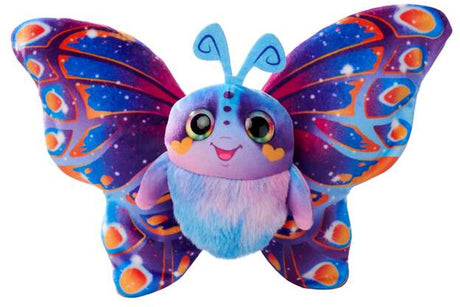 Flauschiges Simba-Stofftier – magischer aufblasbarer Schmetterling mit Regenbogenaugen – 30 cm Flügelspannweite