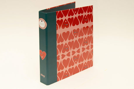 Ancor Ringbuch B'log Herzen gestreift A4 2R D-25mm – an-131161