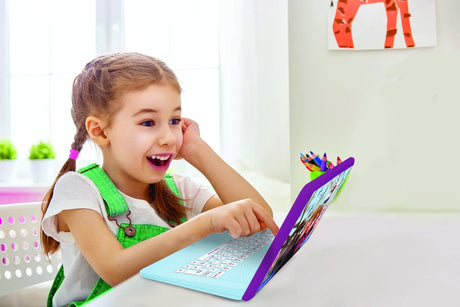 Lexibook Frozen, zweisprachiger, sprechender Lernlaptop mit 170 Aktivitäten (85 in jeder Sprache), großem 6,7-Zoll-Bildschirm in Englisch und Deutsch