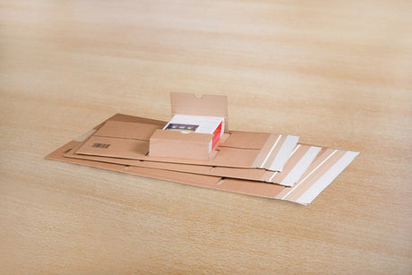 Raadhuis wikkelverpakking - 335x275x80mm - a4+ - bruin - 10 stuks