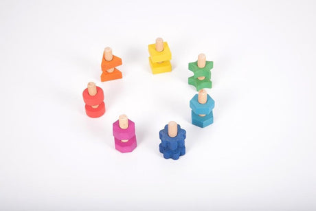 Tickit Regenbogen-Holzmuttern, Schrauben