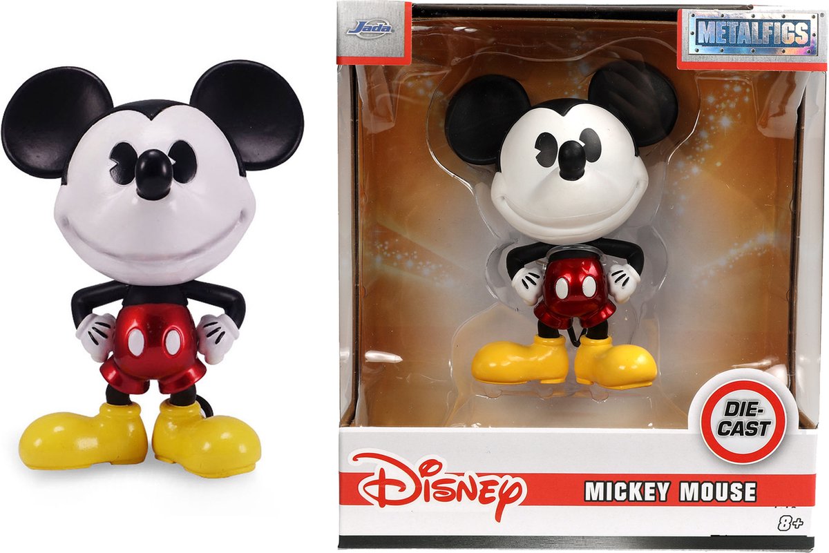 Jada klassische Mickey-Mouse-Spielfigur aus Druckguss, 10 cm
