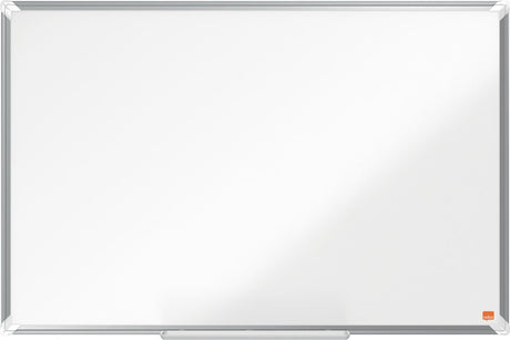 Nobo Premium Plus magnetisches Whiteboard aus Emaille – mit Stiftablage – inklusive Whiteboard-Marker – 900 x 600 mm