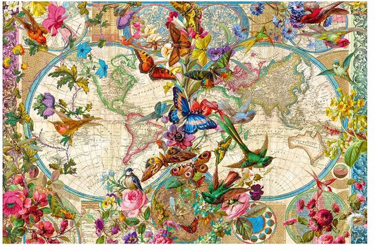Ravensburger Puzzle Flora und Fauna Weltkarte, 3000 Teile.