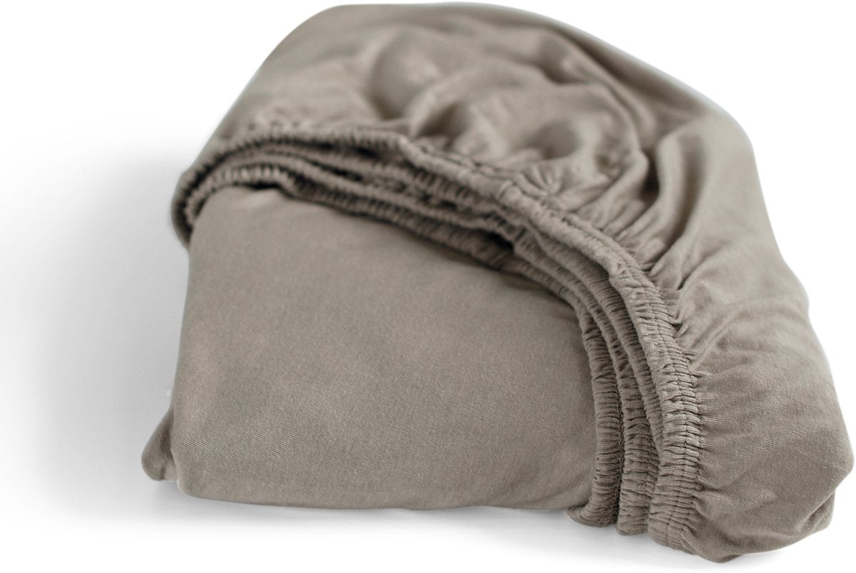 Cinderella - hoeslaken (tot 35 cm) - jersey - 180x200 cm 210 cm - taupe