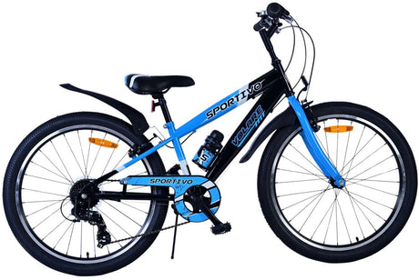 Volare Sportivo Kinderfahrrad – Jungen – 24 Zoll – Blau Schwarz – 7 Gänge