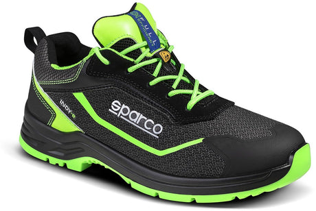 Sparco Arbeitsschuhe S3S – Indy-E Forester – Schwarz Grün – Schwarz – 41