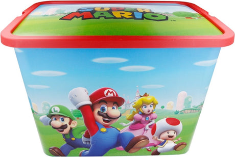 Stor Aufbewahrungsbox Super Mario 23 Liter grün blau rot