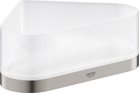 Grohe Selection Eckduschwanne mit Halterung – Supersteel (Edelstahloptik) – 41038dc0