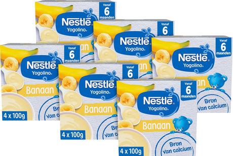 Nestlé Yogolino Banane - Babydessert - Babynahrungssnacks - 6+ Monate - 6 Stück 4x100g (24 Portionen)