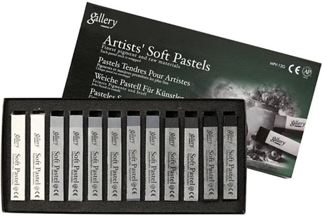 Creativ Company Galerie Soft Pastell Set Black White Harmonie, 12st.