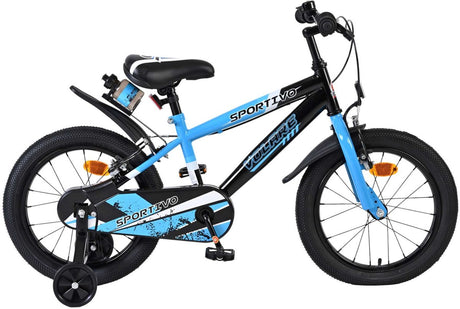 Volare Sportivo Kinderrad - Jungen - 16 Zoll - Blau Schwarz - Zwei Handbremsen