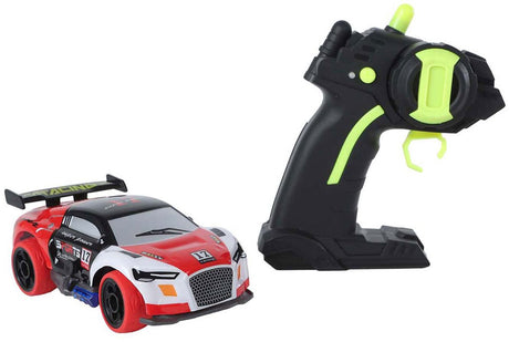 Rc Roadstar gesteuertes Rallyeauto mit Licht 2,4 GHz rot, 13 cm