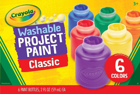 Crayola – Hobby-Paket – abwaschbare Farbe für Kinder – 6 Stück – Primärfarben